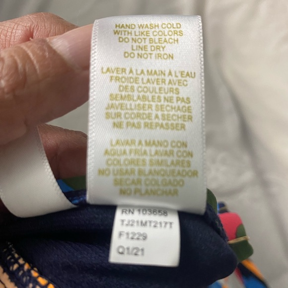 Anne Cole Twist Front Underwire Tankini Top, TJ21MT217T Floral NWT - Picture 5 of 6